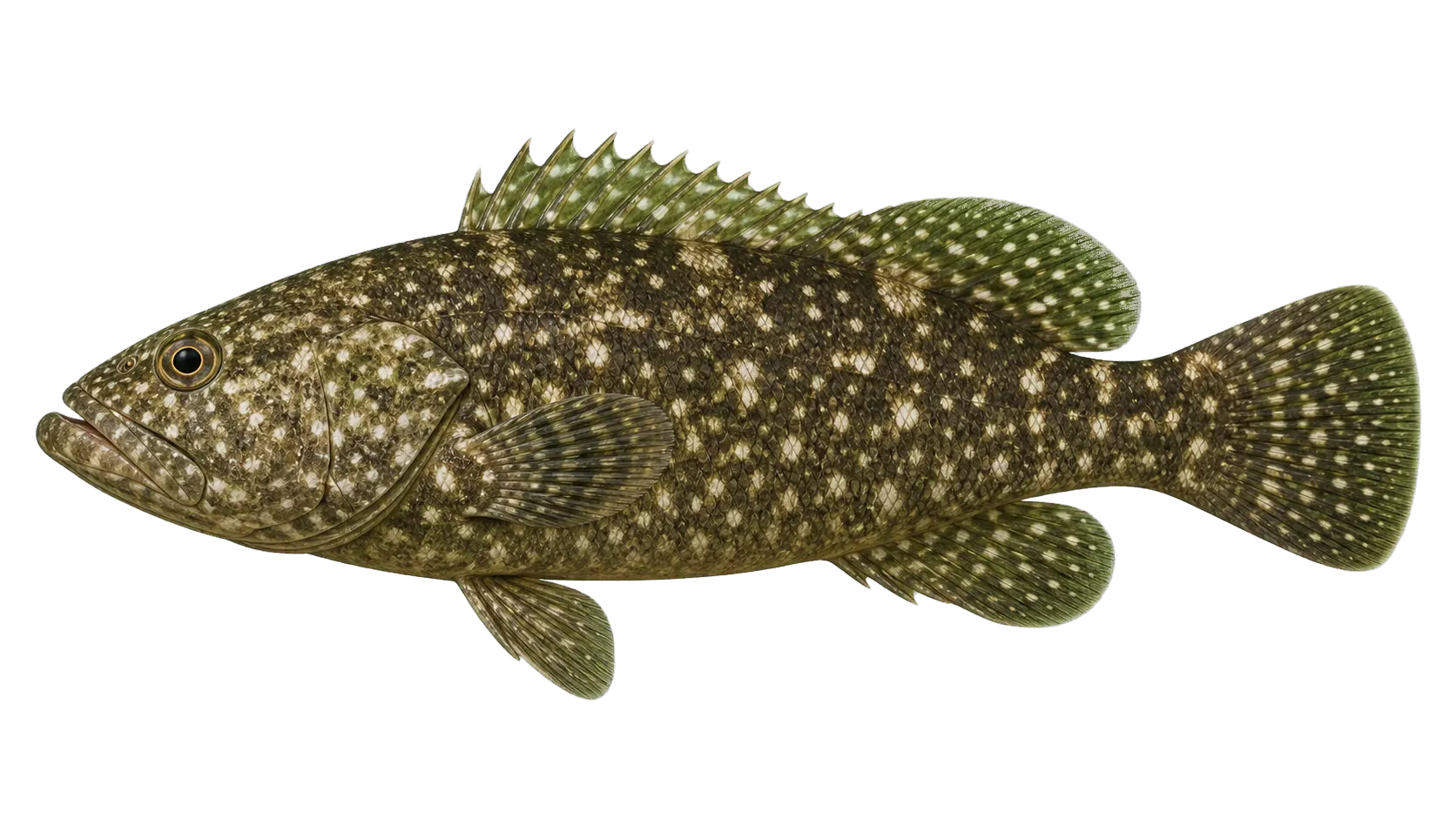 rivulated mutton hamlet (Alphestes multiguttatus) specimen